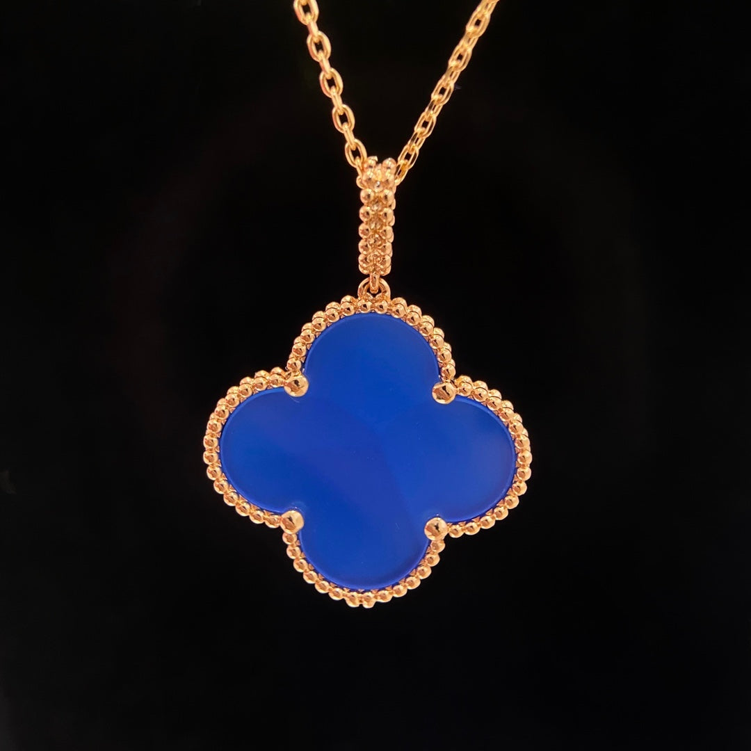 [Select]CLOVER 25MM NECKLACE TURQUOISE Select GOLD
