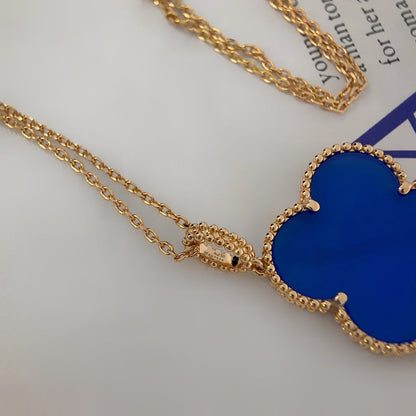 [Select]CLOVER 25MM NECKLACE TURQUOISE Select GOLD