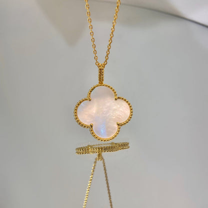 [Select]CLOVER 25MM MOP LARGE PENDANT NECKLACE