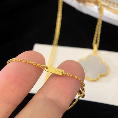 [Select]CLOVER 25MM MOP LARGE PENDANT NECKLACE