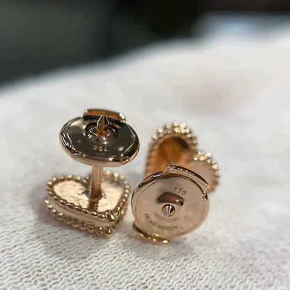 [Select]HEART CARNELIAN STUD EARRINGS