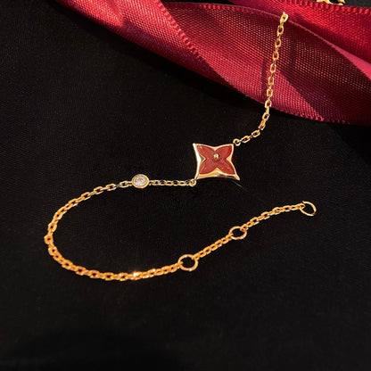 [Select]COLOR STAR CARNELIAN PINK GOLD DIAMOND BRACELET