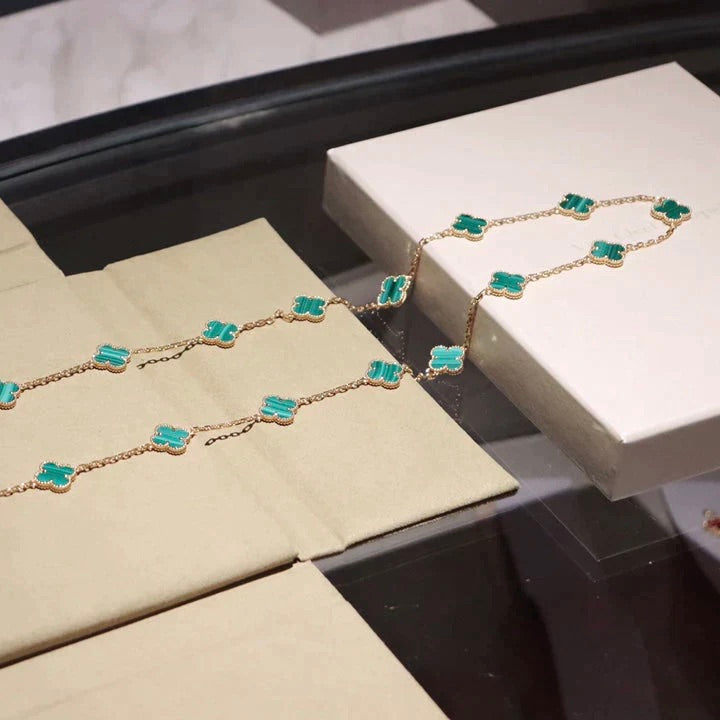 [Select]CLOVER 20 MOTIFS MALACHITE GOLD