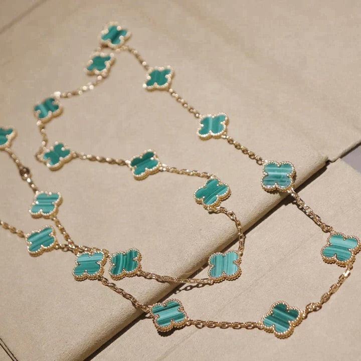 [Select]CLOVER 20 MOTIFS MALACHITE GOLD