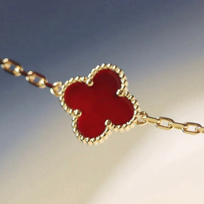 [Select]CLOVER 20 MOTIFS CARNELIAN NECKLACE