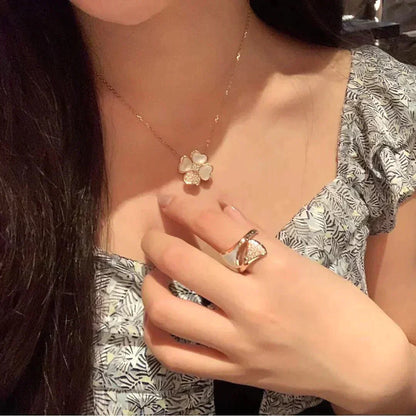 [Select]CLOVER MOP DIAMOND Select GOLD NECKLACE