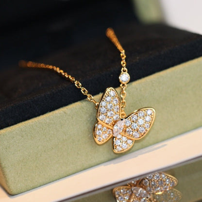 [Select]BUTTERFLY DIAMOND NECKLACE
