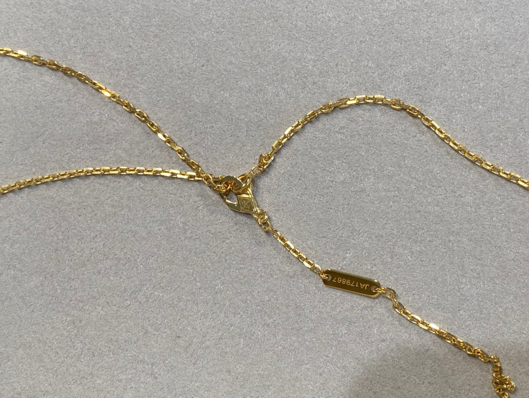 [Select]CLOVER 25MM NECKLACE GOLD CARNELIAN