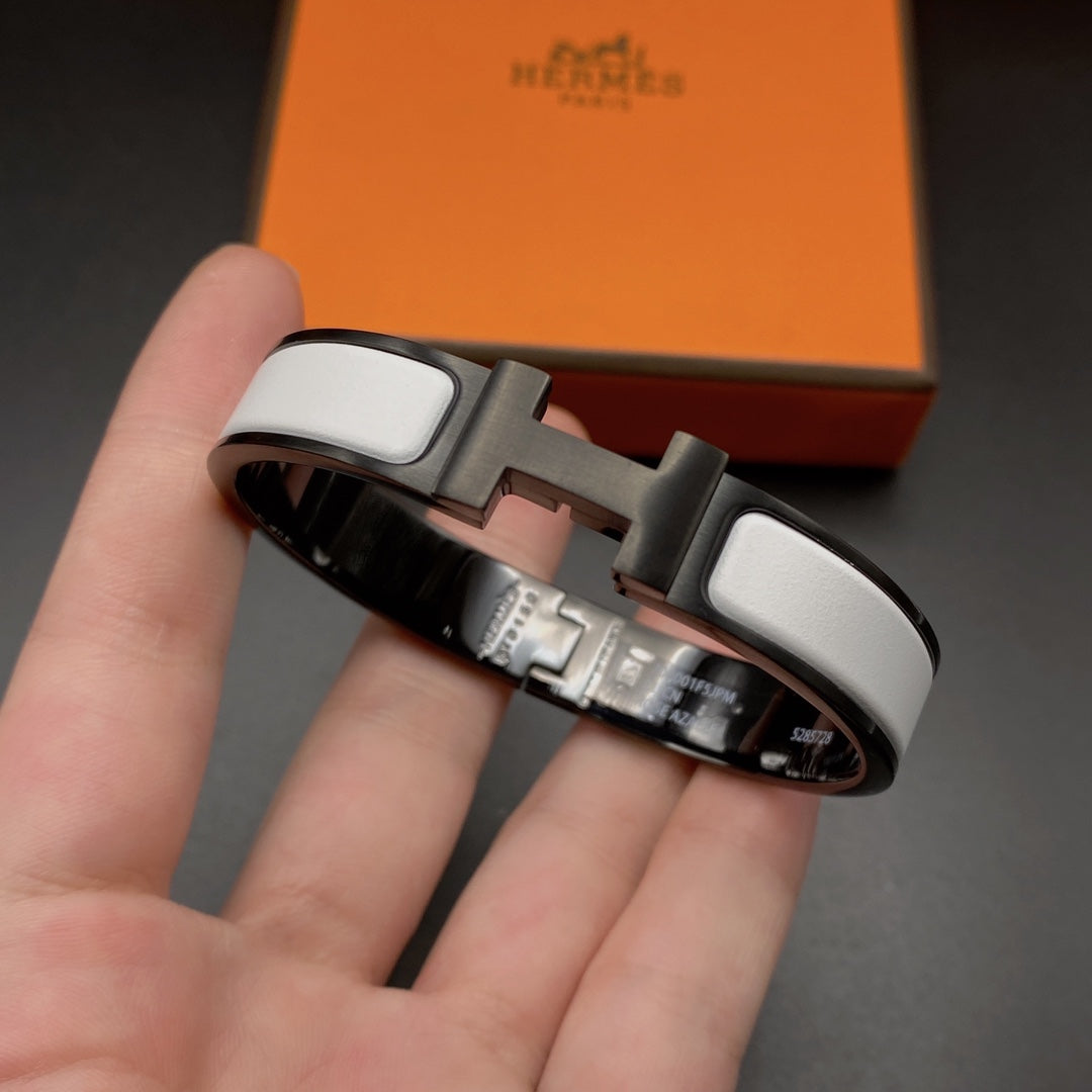[Select]H BRACELET 12MM BLACK WHITE CERAMIC