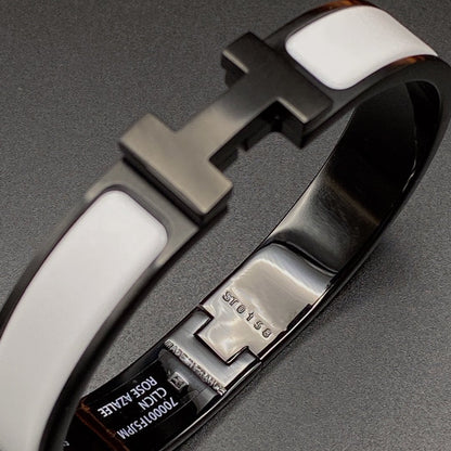 [Select]H BRACELET 12MM BLACK WHITE CERAMIC
