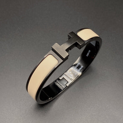 [Select]H BRACELET 12MM BLACK BEIGE CERAMIC