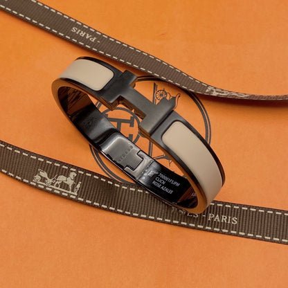 [Select]H BRACELET 12MM BLACK BEIGE CERAMIC