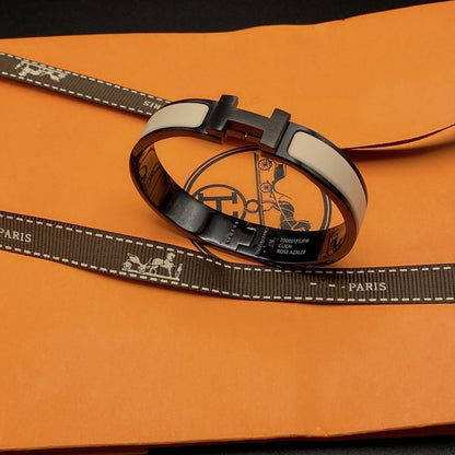 [Select]H BRACELET 12MM BLACK BEIGE CERAMIC