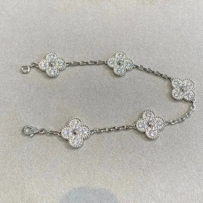 [Select] CLOVER 5 MOTIF FULL DIAMOND BRACELET COLLECTION