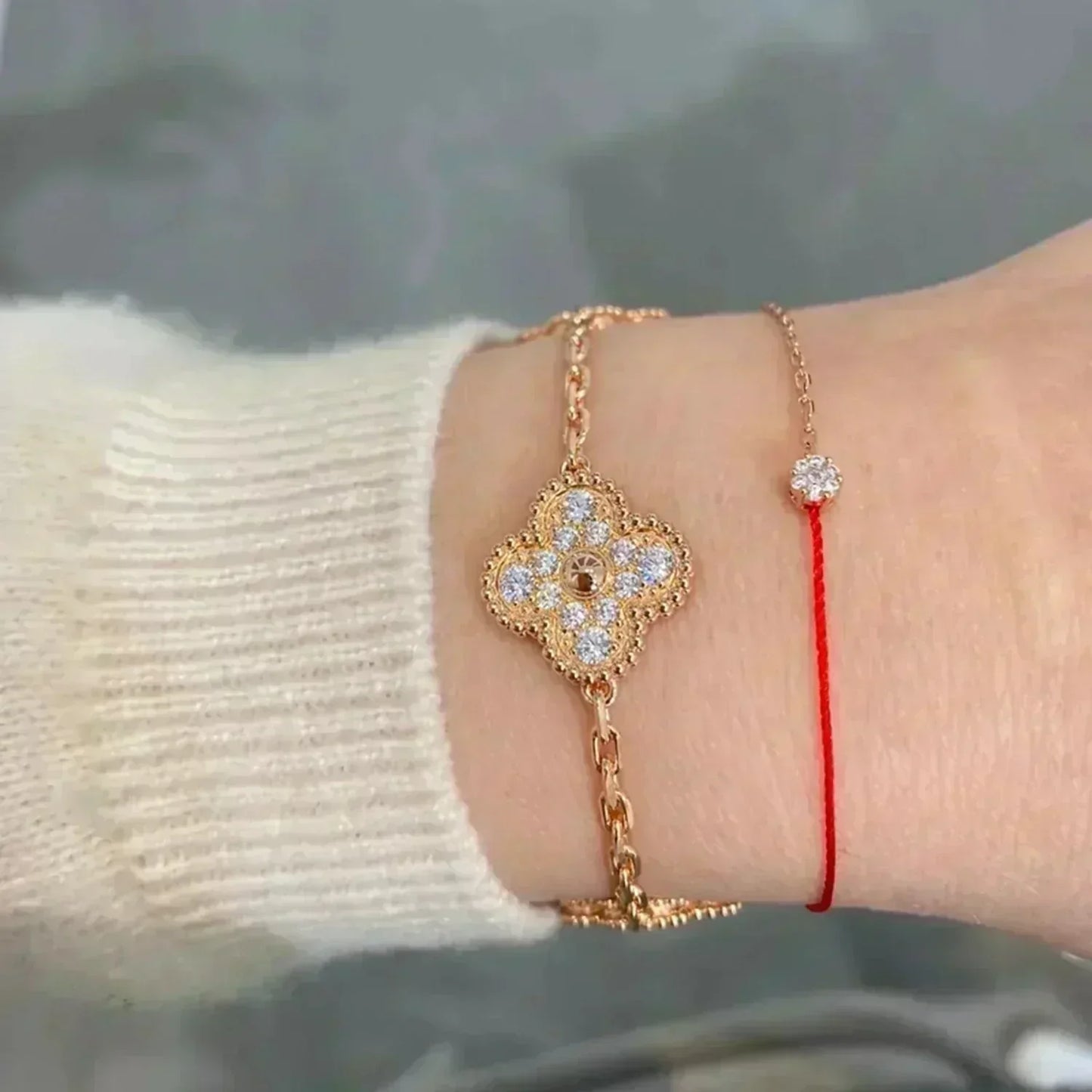 [Select] CLOVER 5 MOTIF FULL DIAMOND BRACELET COLLECTION