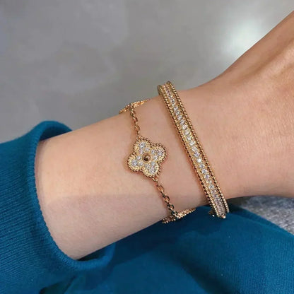 [Select] CLOVER 5 MOTIF FULL DIAMOND BRACELET COLLECTION