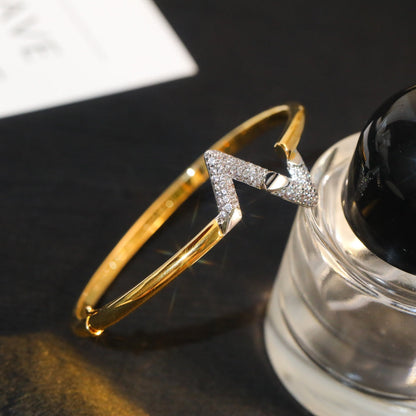 [Select]VOLTE UPSITE DOWN GOLD DIAMOND BRACELET