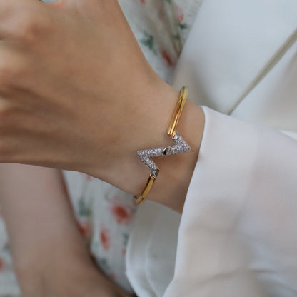 [Select]VOLTE UPSITE DOWN GOLD DIAMOND BRACELET