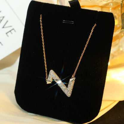 [Select]VOLT SILVER DIAMOND PEDANT NECKLACE