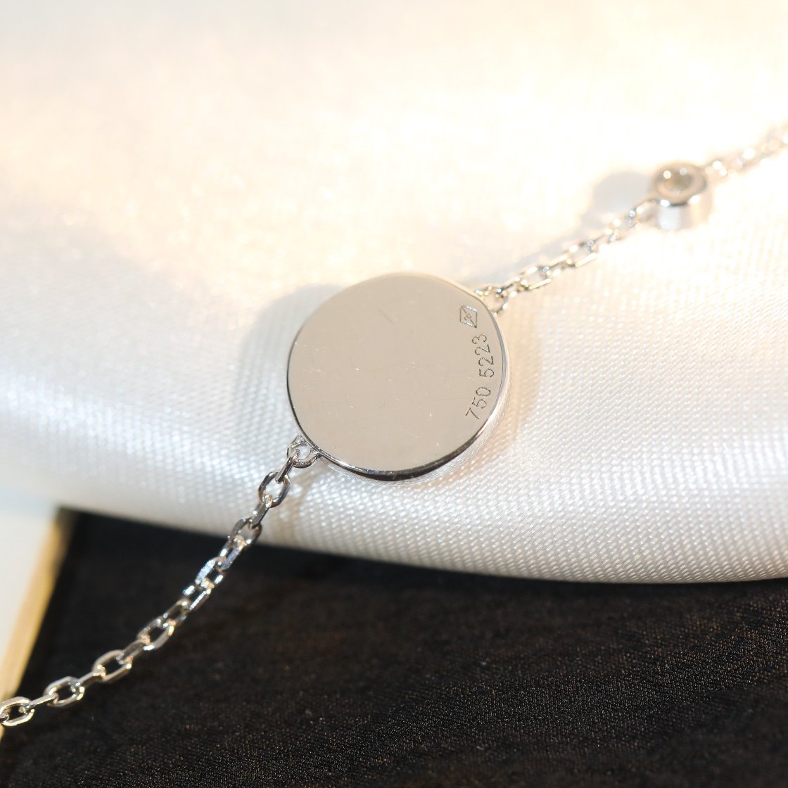 [Select]SUN MOTIF PINK MOP SILVER BRACELET