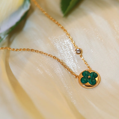 [Select]SUN PEDANT PINK GOLD 1 DIAMOND NECKLACE