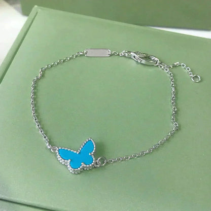 [Select]BUTTERFLY TURQUOISE BUTTERFLY BRACELET SILVER