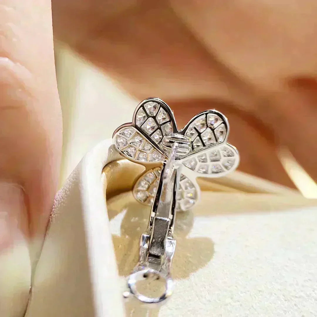 [Select]CLOVER COMOS DIAMOND EARRINGS SILVER