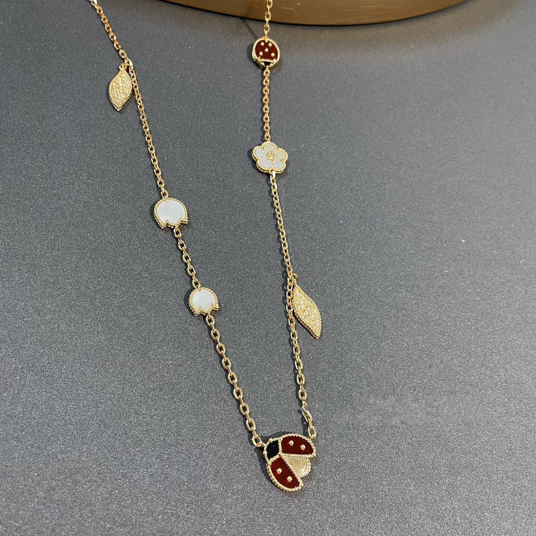 [Select]LUCKY SPRING 15 MOTIFS GOLD NECKLACE