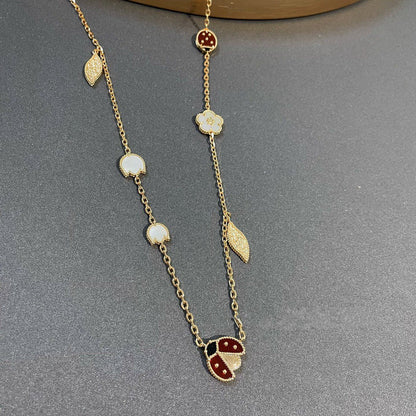 [Select]LUCKY SPRING 15 MOTIFS GOLD NECKLACE