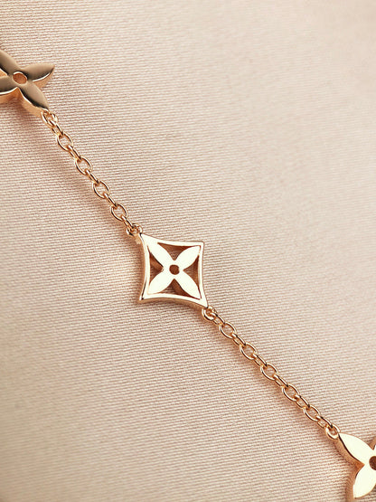 [Select]STAR AND SUN 7 MOTIFS GOLD BRACELET