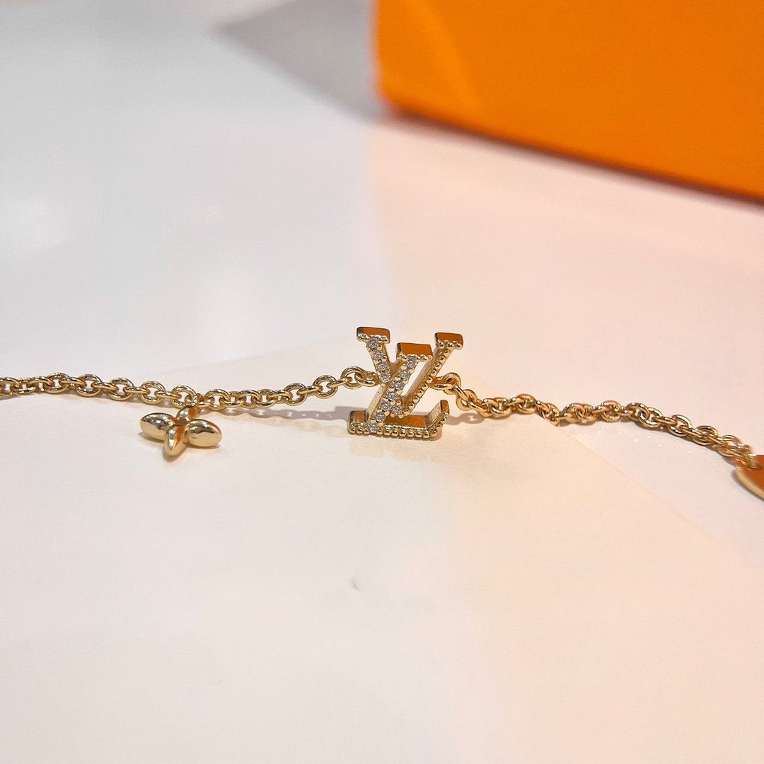 [Select]LOGO STAR MOTIF GOLD BRACELET