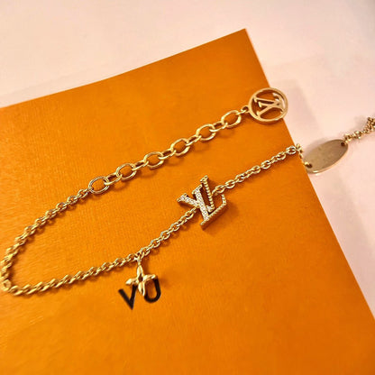 [Select]LOGO STAR MOTIF GOLD BRACELET