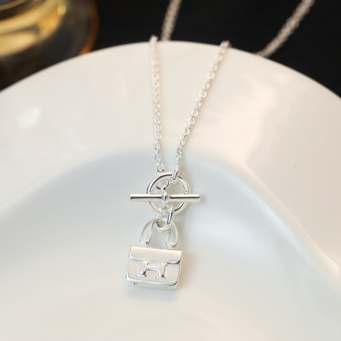 [Select]POP H PEDANT SILVER NECKLACE