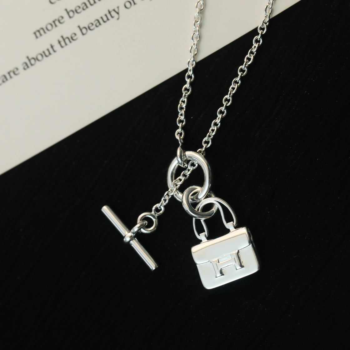 [Select]POP H PEDANT SILVER NECKLACE