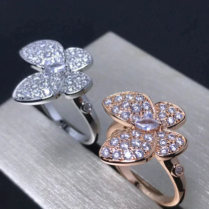 [Select]BUTTERFLY PINK GOLD DIAMOND RING