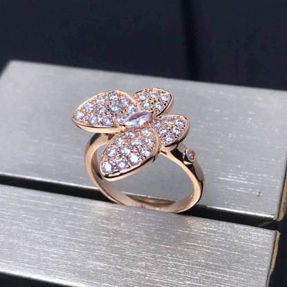[Select]BUTTERFLY PINK GOLD DIAMOND RING