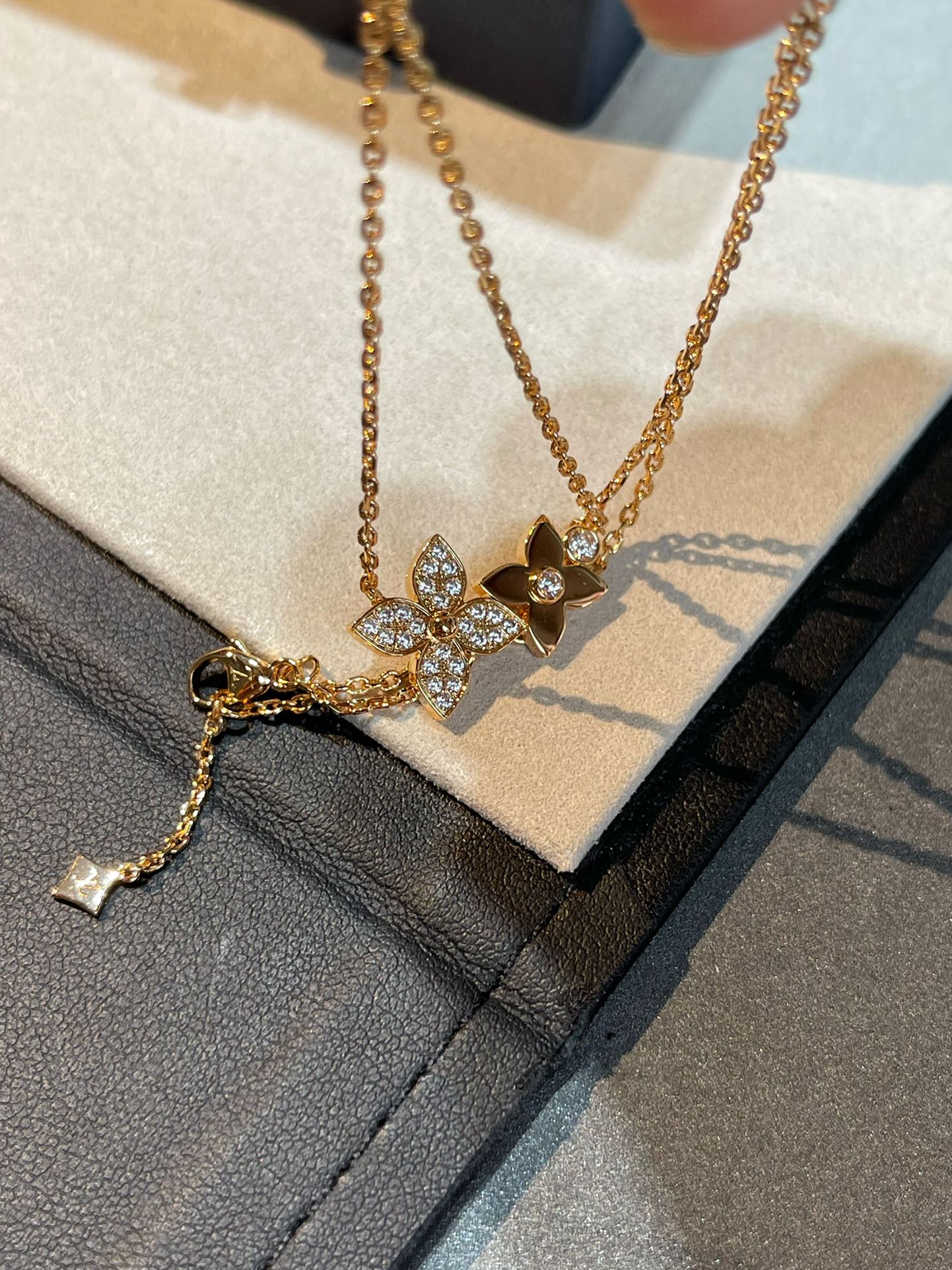 [Select]STAR BLOSSOM NECKLACE PINK GOLD DIAMONDS