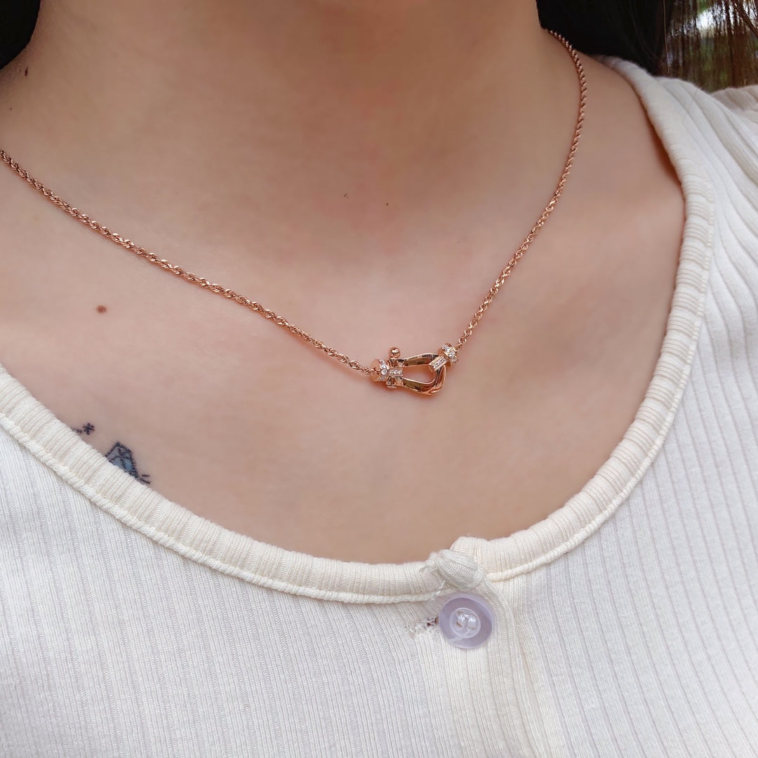 [Select]FORCE 10 PINK GOLD DIAMOND NECKLACE