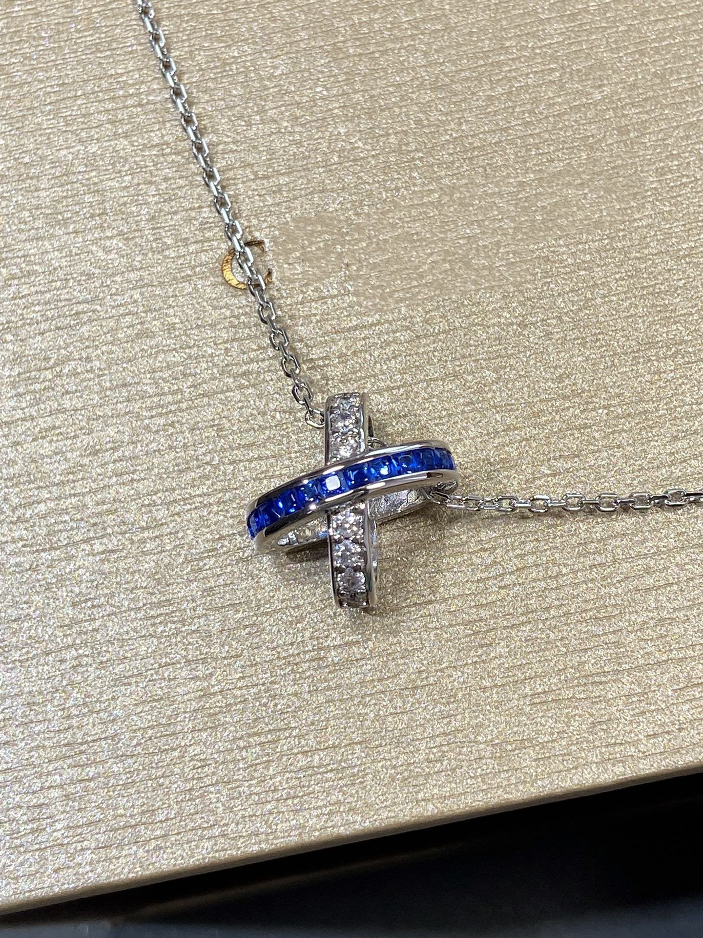 [Select]LIENS DIAMOND SILVER NECKLACE