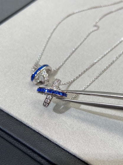 [Select]LIENS DIAMOND SILVER NECKLACE