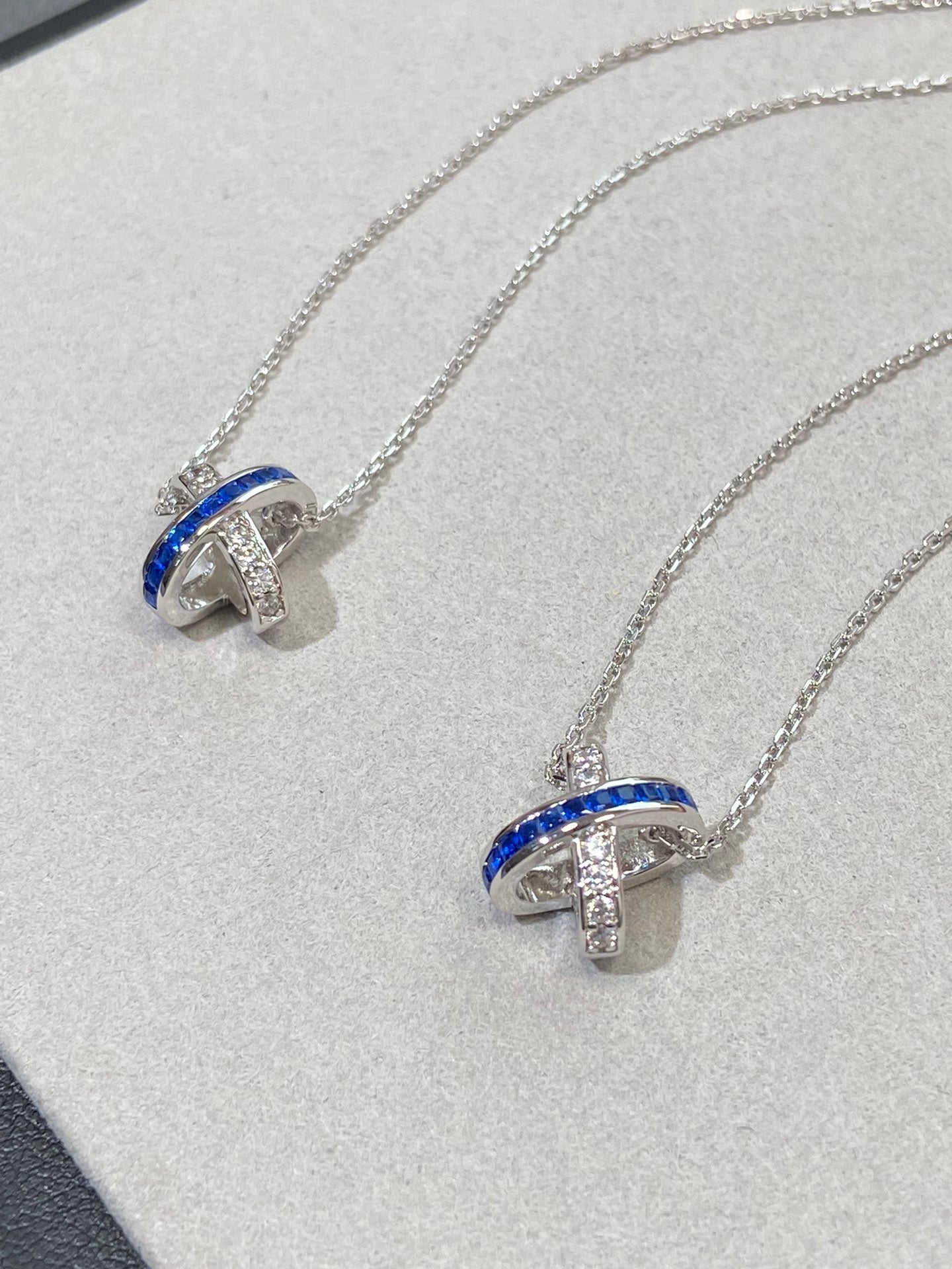 [Select]LIENS DIAMOND SILVER NECKLACE