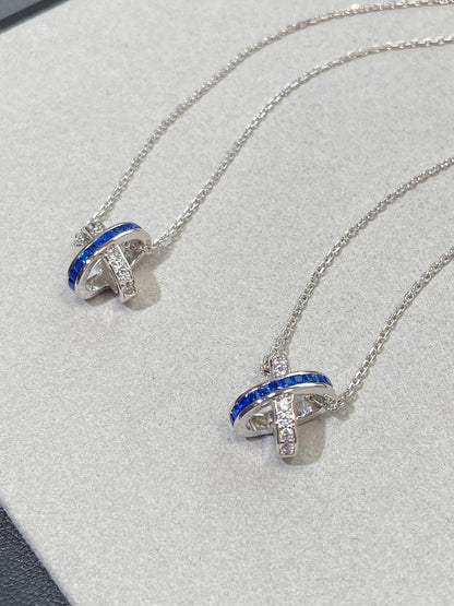 [Select]LIENS DIAMOND SILVER NECKLACE