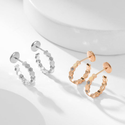 [Select]BEE LOVE DIAMOND HOOP EARRINGS