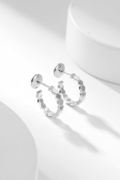 [Select]BEE LOVE DIAMOND HOOP EARRINGS