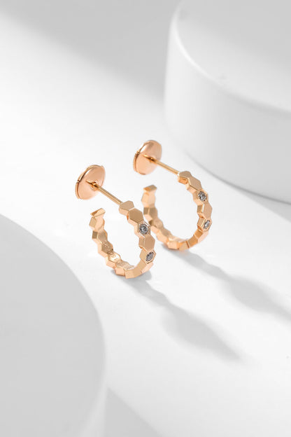 [Select]BEE LOVE DIAMOND HOOP EARRINGS