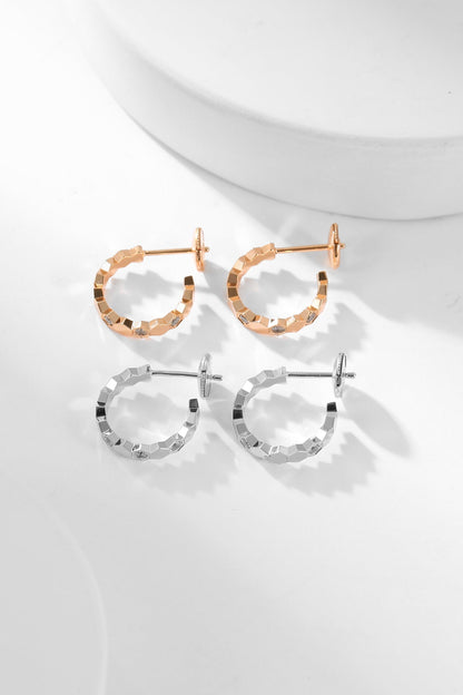 [Select]BEE LOVE DIAMOND HOOP EARRINGS