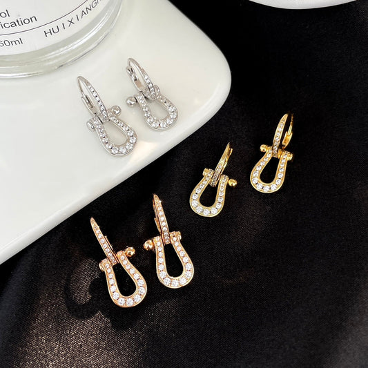 [Select]FORCE 10 FULL DIAMOND DROP EARRINGS MEDIUM MODEL