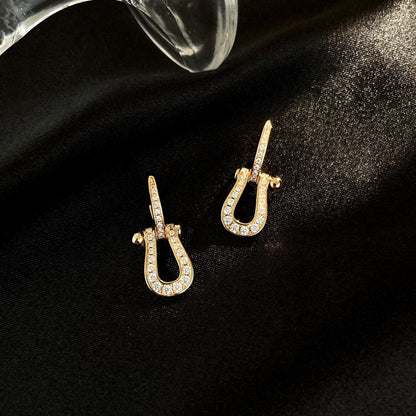 [Select]FORCE 10 FULL DIAMOND DROP EARRINGS MEDIUM MODEL