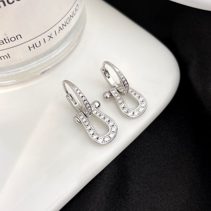 [Select]FORCE 10 FULL DIAMOND DROP EARRINGS MEDIUM MODEL