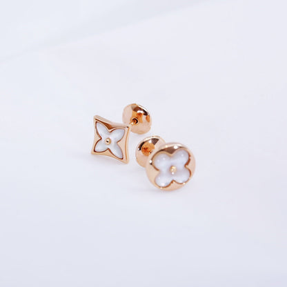 [Select]STAR AND SUN PINK GOLD MOP STUD EARRINGS